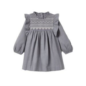 Zara embroidered baby girl dress NWT gray 12/18m
